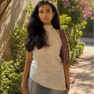 Chaandni Dori - White Cotton Halter