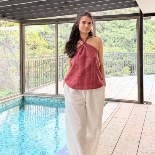 Gerua Khadi - Cotton Halter